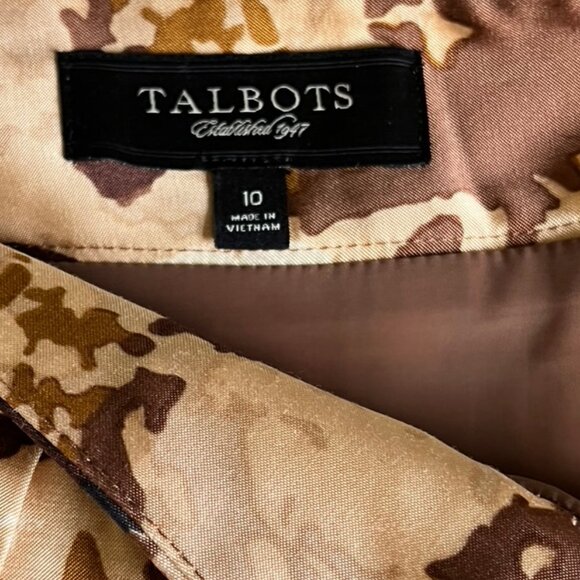 Talbots Autumn Floral Knee Length Full Skirt with Pockets, Sz 10 - Picture 8 of 10